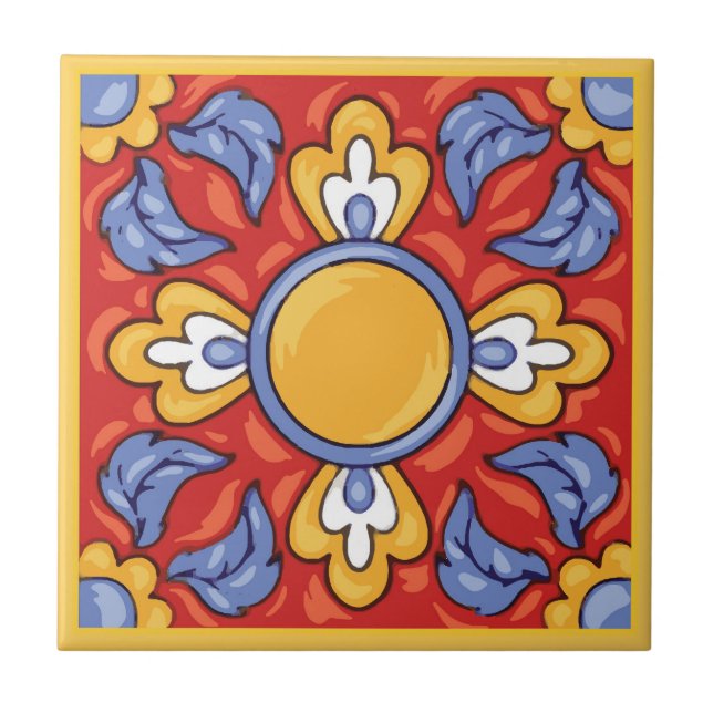 Talavera Ceramic Tile-2 Kakelplatta (Framsidan)