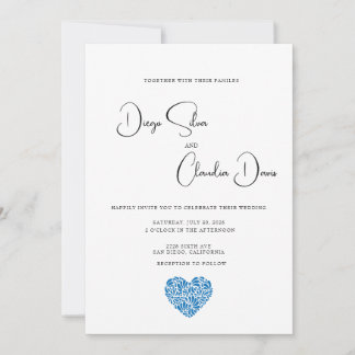 Talavera Heart Wedding-inbjudan Inbjudningar