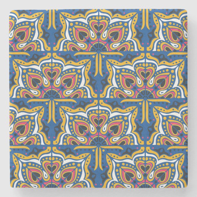 Talavera Indian Mosaic: Ceramic Seamless. Stenunderlägg (Framsidan)