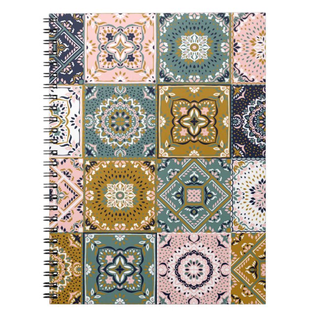 Talavera Indian: Patchwork, Ethnic Mosaic. Anteckningsbok (Framsidan)