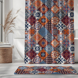 Talavera Kakel Orange himmel marinblå vinröd