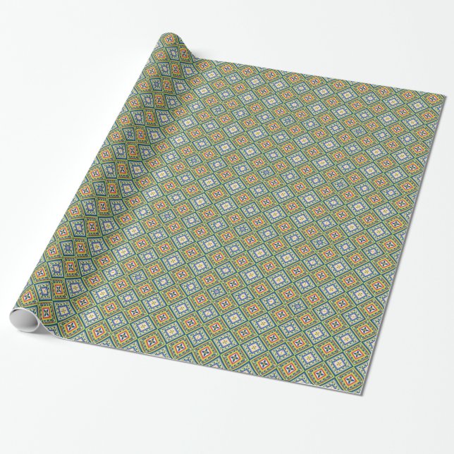Talavera-kakel presentpapper (Utrullad)