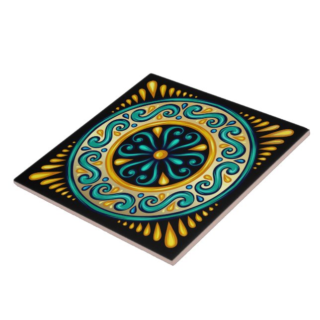 Talavera Moroccan Tile Design Kakelplatta (Sidan)