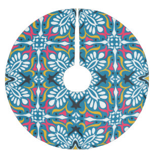 Talavera Mosaic: Multicultural Seamless Tapet. Julgransmatta Borstad Polyester