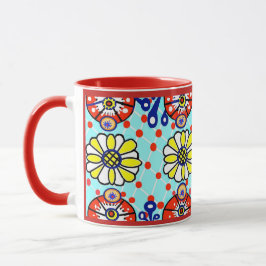 Talavera Mugg - Cinco de Mayo - Blommor