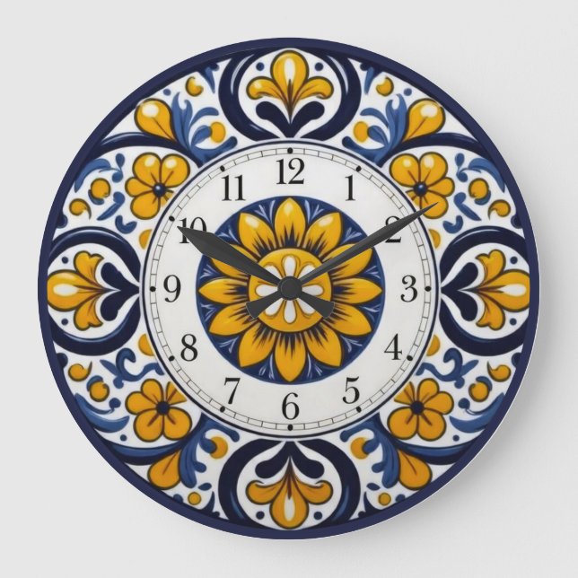 Talavera Numbered Clock Stor Klocka (Framsida)
