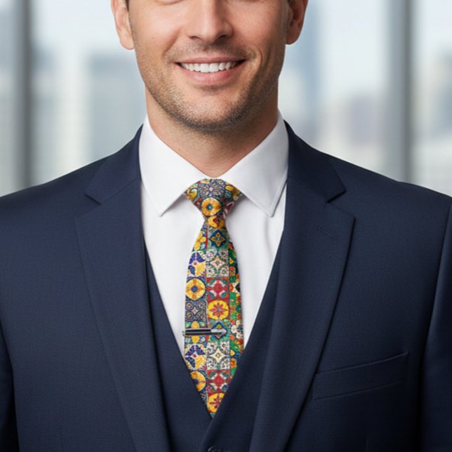 Talavera Spanska Mexiko Färgglatt kakel Slips (Skapare uppladdad)