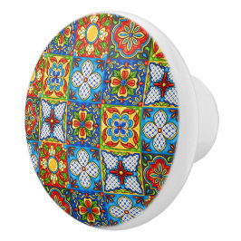 Talavera Tile Ceramic Drawer Knob Knopp