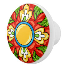 Talavera Tile Ceramic Drawer Knob