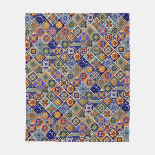 Talavera Tile Image Southwest Stil Cudely Soft Fleecefilt