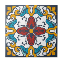 Talavera tile inspirerad
