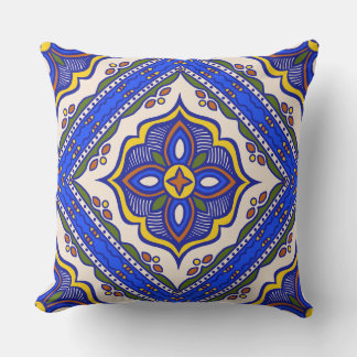 Talavera Tile Pillow Kudde