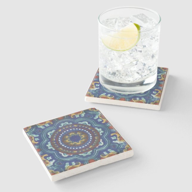 Talavera Tile Stil Stone Underlägg (Sidan)