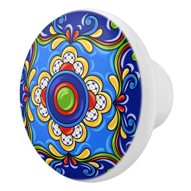 Talavera Tile Version 2 Ceramic Drawer Knob Knopp (Höger)