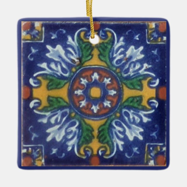 Talavera Tiles 3 Julgransprydnad Keramik (Framsida)