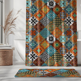 Talavera Tles Turkos Teal Orange Svart Vit