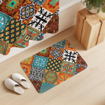 Talavera Tles Turkos Teal Orange Svart Vit