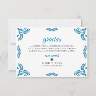 Talavera Turquoise Minimalist Spanish Wedding Tack Kort
