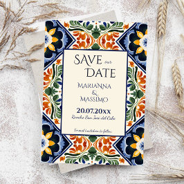 Talavera vintage Mexikanska bröllop Spara Datumet