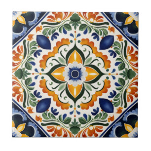 Talavera vintage Mexikanska bröllopsfavörer tryckt Kakelplatta