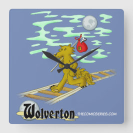 Talbot på spårar fyrkantig klocka