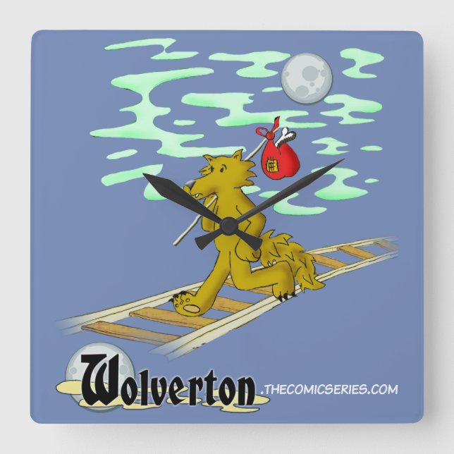 Talbot på spårar fyrkantig klocka (Framsida)