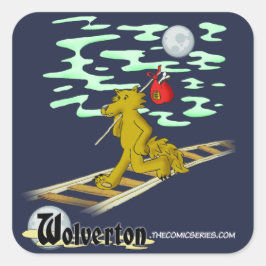 Talbot på spåren fyrkantigt klistermärke