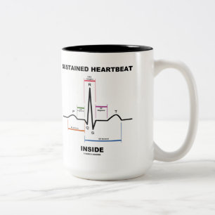 Tåld hjärtslaginsida (electrocardiogramen) Två-Tonad mugg