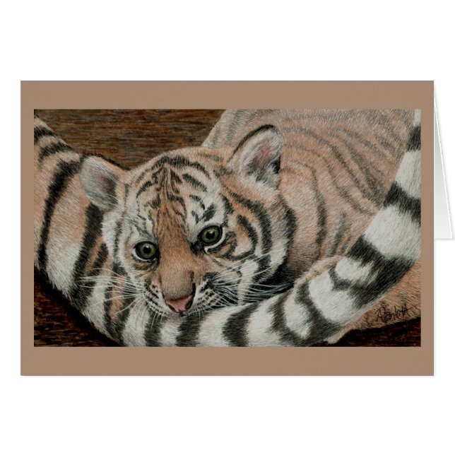 "Tale of the Svan" - Tiger Unge Card OBS Kort (Framsidan Horizontal)