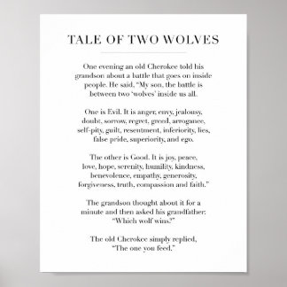 Talen på två Vargar Poster