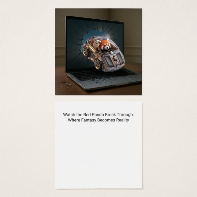 Talent Breaks through. Fyrkantigt Visitkort (Framsida & baksida)