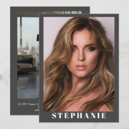 Talent Essentials Flip Card | Custom Comp Cards Inbjudningar