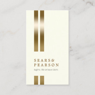 Talent Manager Dubbla Guld Rand Elegant White Visitkort
