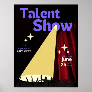 Talent Show FLyer, Show Flyer, Talent Tävling Poster