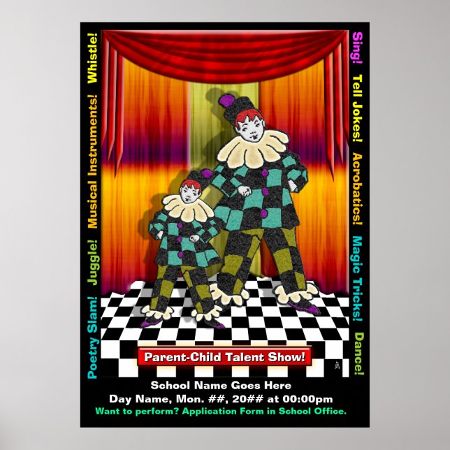 Talent show för överordnad/underordnad poster (Framsidan)