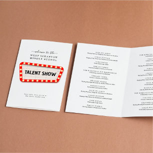 Talent Show/SORT Show Program