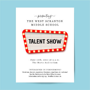 Talent Show/SORT Show Promotional Reklamblad