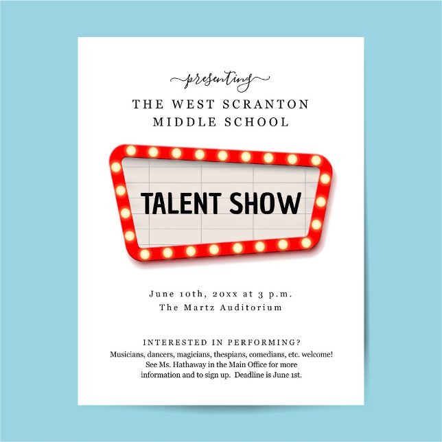 Talent Show/SORT Show Promotional Reklamblad (Skapare uppladdad)
