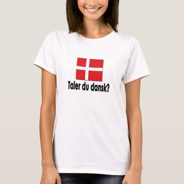 Taler du dansk? tee shirt (Framsida)