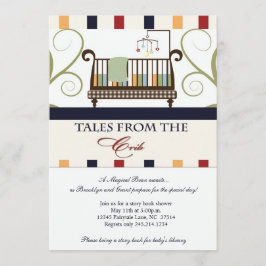 Taler från Crib Storybook Shower-inbjudan Inbjudningar