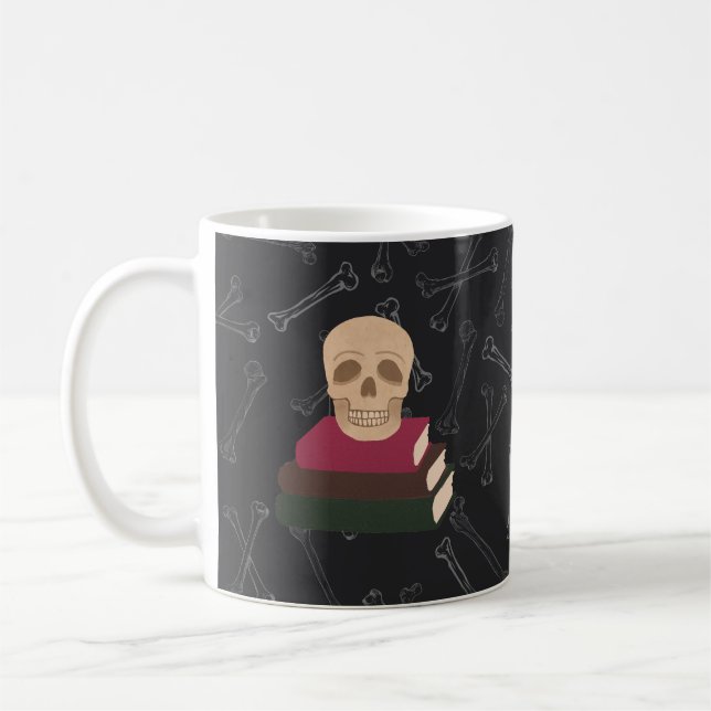 Tales of the Dead Gothic Skull Mug | Custom Horror Kaffemugg (Vänster)