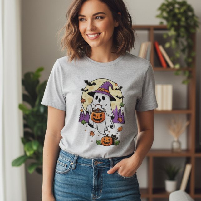Talessäsong för roligt Oktober - Retro Ghost T Shirt (Skapare uppladdad)