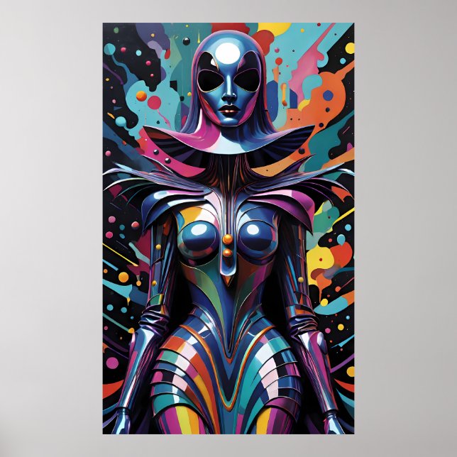 Talet om Cyborg Nun - Ken Gage Art Poster (Framsidan)