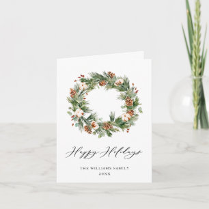 Talgullar Gran Krans God Jul Hälsning Helgkort