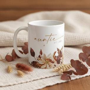 TALIA Bohemian Terracotta Blommig Auntie Est. Kaffemugg