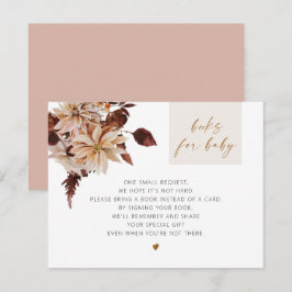 TALIA Bohemian Terracotta Blommigt Bokar för Baby Inbjudningar