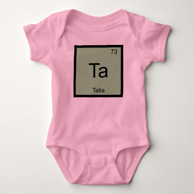 Talia Namn Kemi Element Periodiska Systemet T-shirt (Framsida)
