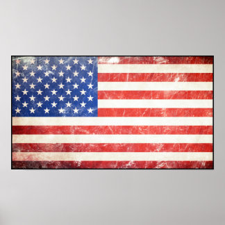 Tålig amerikansk Flagga Poster