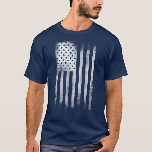 Tålig amerikansk Flagga Shirt för manar T Shirt (Framsida)