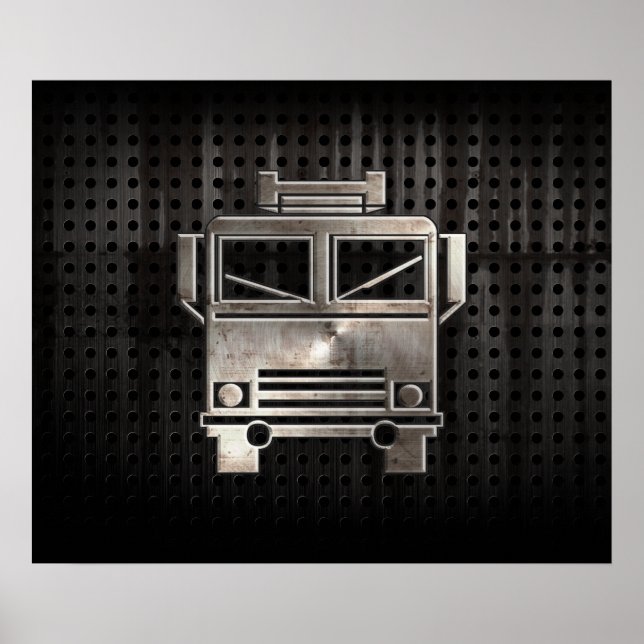 Tålig brand Lastbil Poster (Framsidan)